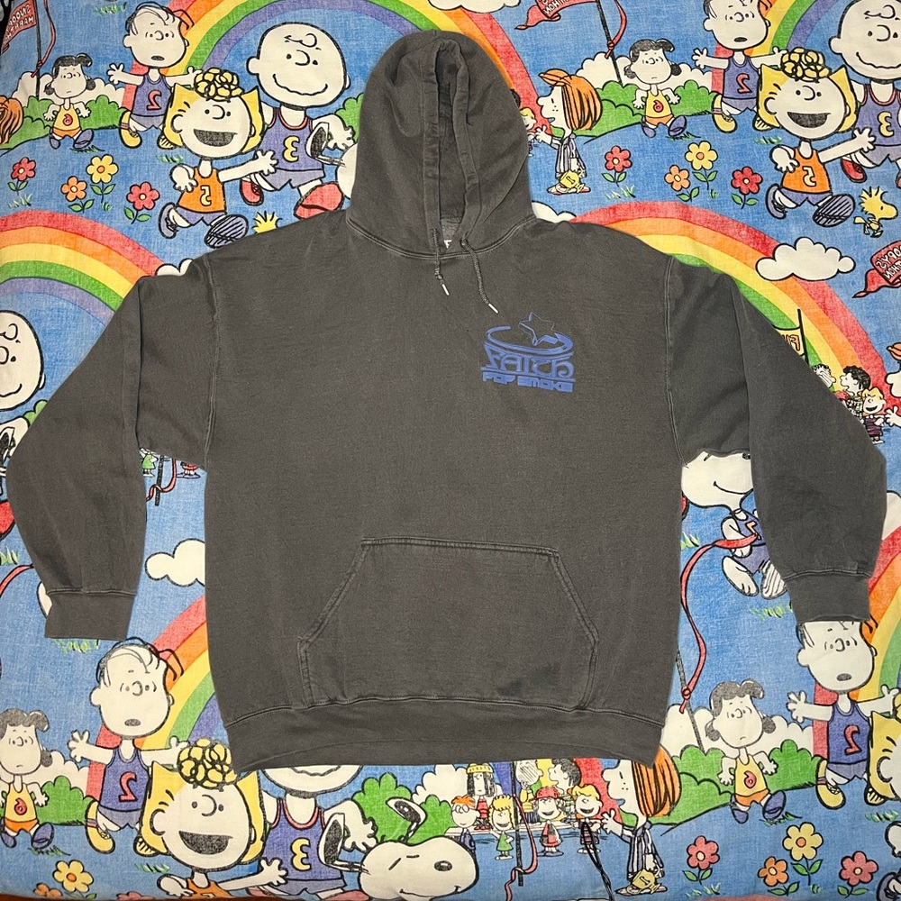 Grey Acid Wash Pop Smoke Hoodie